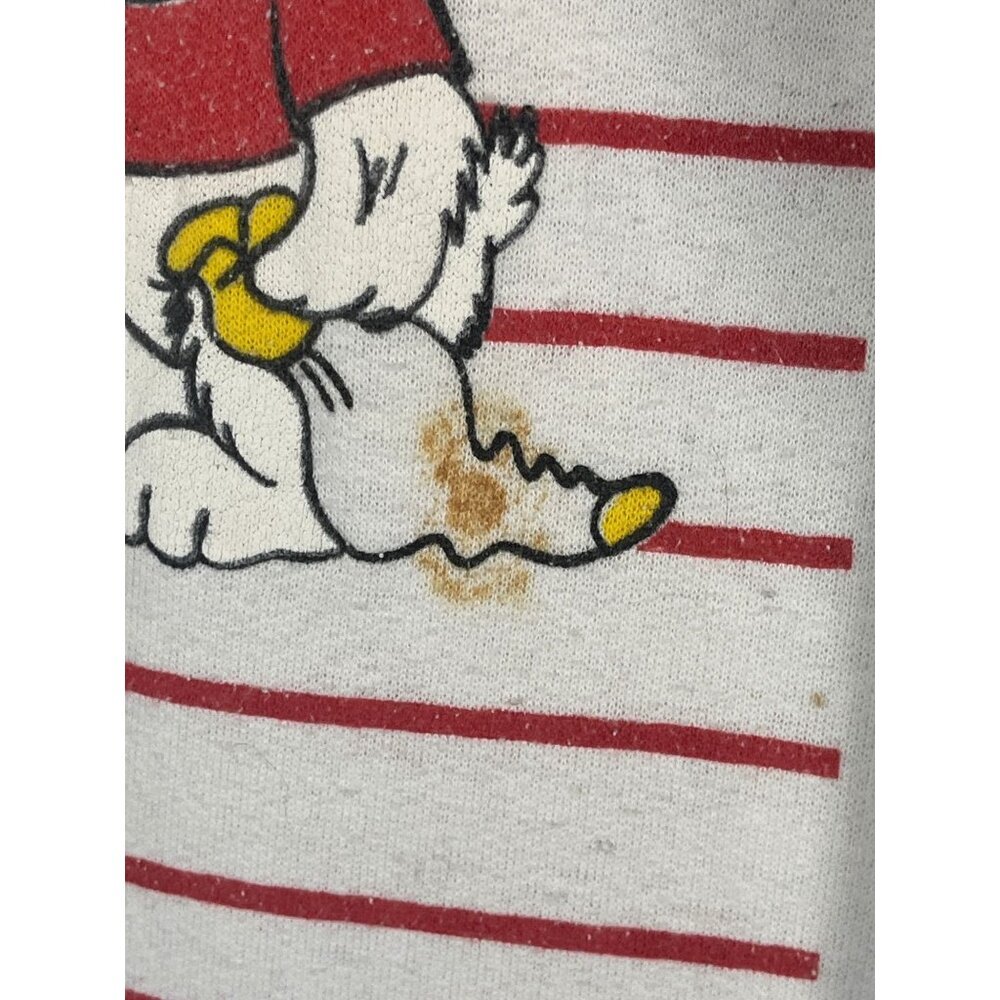 Vintage Christmas Sweatshirt White M Holiday Metallic Retro 80s Graphic Cartoon - Picture 13 of 14